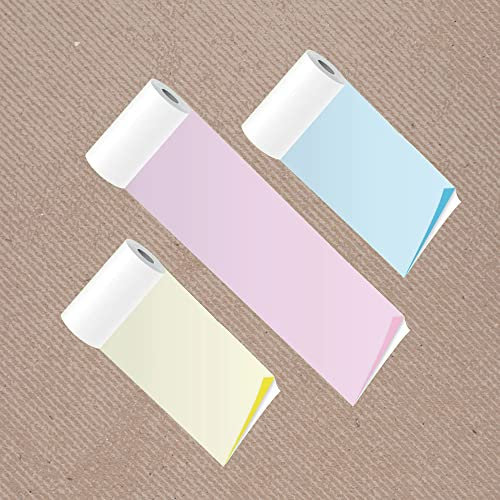 Poooliprint Thermopapier für Poooli Taschendrucker, selbstklebend, 3 Rollen, 57 mm