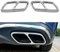 für C Klasse AMG Line W206, T-Modell S206 2022 2023 2024 Diffusor Auspuffblende Glänzend Dekor Edelstahl 2 Stück (Silber)