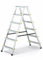 DWA Escabeau double pliable en aluminium 6 marches