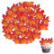 Morofme 50pcs essbare Herbstblätter Cupcake Toppers Ahornblätter Kuchen Toppers essbare Gold Blatt Cupcake Topper Wafer Papier Herbst Blatt Kuchen Dekorationen für Herbst Thanksgiving Party