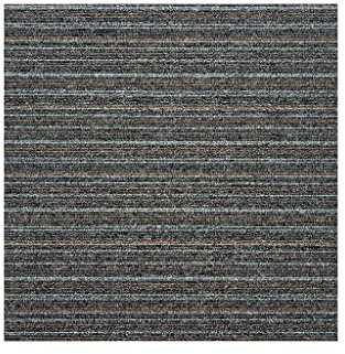HPFloor Design Teppichfliesen Madison Stripe 50x50 cm selbstliegend - 0.25m² Set - strapazierfähiger Teppich Bodenbelag mit hochwertigem Schlingenflor - antistatisch mit Bitumen Rücken(Dunkelbraun)