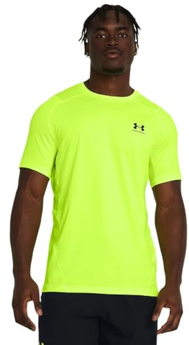 Under Armour Herren HeatGear Tailliertes Kurzarm-T-Shirt, Gelb, XXL