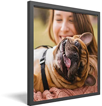 PICANOVA – Gerahmtes Bild auf Fotoboard 20x20 cm – Ihr Eigenes Foto auf Fotoboard als Personalisierte Wanddeko – Wandbild mit Wunschmotiv – Personalisierbares Geschenk