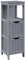 Yaheetech Mueble Auxiliar 30x30x89cm Armario de Columna con 2 Cajones, Cajonera Estrecha para Cocina, Sala de Estar y Cuarto Baño Gris