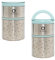 Olmitos - Termo papillero para sólidos acero inox 570ml + 250ml - Asas y aro de silicona - 11.5 x11.5 x 17.5cm (Azul)