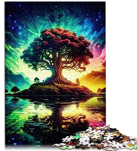 Puzzle für Erwachsene, kosmischer Baum des Lebens, Papppuzzles, 1000 Puzzles für Erwachsene, für Erwachsene und Heimdekoration, Puzzlespielzeug, 26 x 38 cm.