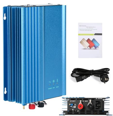 Jadeshay 500W Onduleur Solaire Connecté au Réseau Micro Onduleur Réglable 24V AC220V Sortie MPPT Grid Tie Inverter pour Panneaux Solaires, Puissance de Sortie Réglable 30W-250W