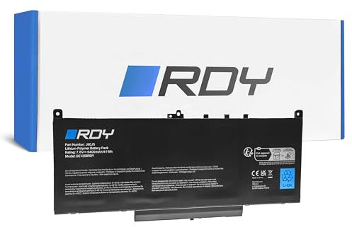 RDY Batterie Ordinateur Portable J60J5 MC34Y J6OJ5 242WD 0MC34Y 1W2Y2 01W2Y2 pour Dell Latitude E7270 E7470 (Capacité: 5400 mAh 7.6V)