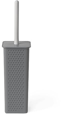 TATAY Toilet Brush | BPA-Free Recycled Plastic Toilet Brushes | Made in Spain | Compact and Functional Design | 9.5 x 9.5 x 39.5 cm - Bohol Collection - Anthracite Grey