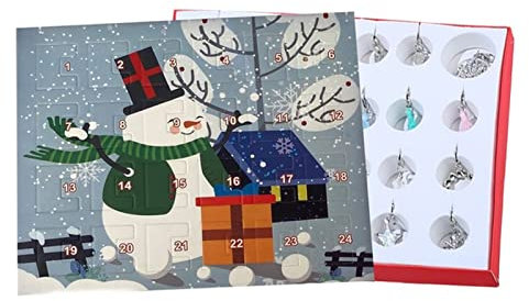 FrEshn Kalender Weihnachten Adventskalender Weihnachten Themen Schmuck Armband Halskette Machen Kit for Mädchen Weihnachten Geschenk DIY Kalender