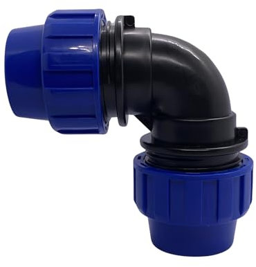 PE Rohr PP Fitting Muffe Bogen Kugelventile Endkappe Reduziermuffe Trinkwasser (Bogen 90° 25 mm)