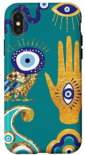 iPhone X/XS Good Luck Evil Eye Hamsa Hand Phone Case