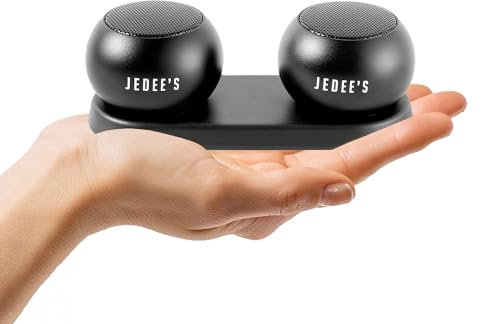 Jedee's Mini Enceinte Bluetooth Duo avec Station de Charge Magnétique