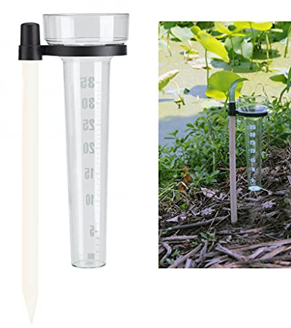Regenmesser, 35 mm Kapazität, Kunststoffrohr, Udometer, leicht zu lesen, für Außenbereich, Garten, Hof, 24,1 cm, Kunststoff-Regenmesser, Ersatz-Kunststoff-Regenmesser, Outdoor