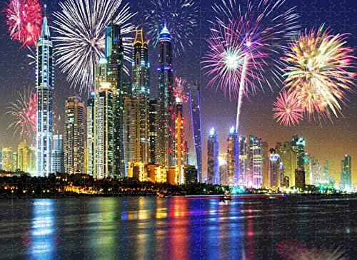 Dubai Night View Indoor-Puzzle 1000 Teile 26x38CM
