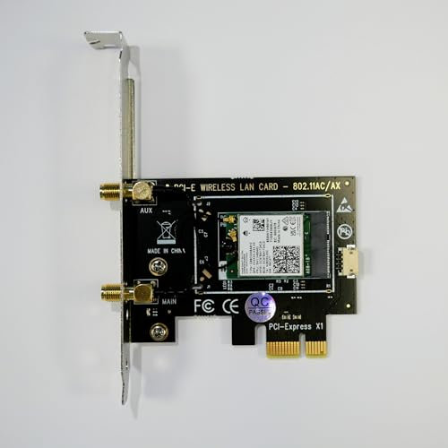 Pyptec Killer WiFi 7 BE1750 PCIe Karte Tri-Band PCIe WLAN Karte PC Netzwerkkarte mit Antenne, 5.8 Gbps und 2.4/5/6 GHz WiFi Card Bluetooth 5.4 Modul (Bulk)