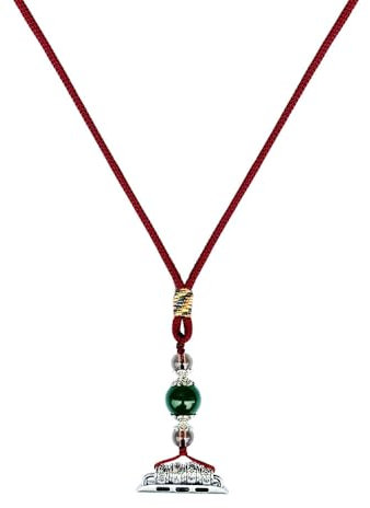 HMLXSH necklace adapter pendant compatible with Apple Watch, red hand-woven lanyard connector with double-wound wristband, bracelet and tether iWatch Series 8/7/6/5/4/SE/9 (38 40 41 MM)