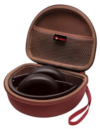 XANAD Hard case for Beats Solo 4 / Beats Studio Pro/Beats Studio 3 / Beats Solo 3 / Beats Solo 2 and for TOZO HT2 On-Ear Bluetooth Headphone(Outer Brown+Inner Brown)