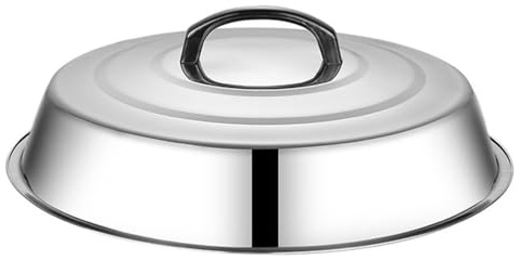 BESPORTBLE BBQ Lid in Acciaio Inox 32 Cm - Coperchio per Barbecue con Design a Cono Alto Perfetto per Carne Succosa E Cottura Rapida Ideale per Campeggio E Uso Quotidiano
