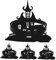 Alipis 20 STK Halloween-Dekorationen Tablett Dekor Schwarze Serviettenringe Gruselige Serviettenringe Tischserviettenringe Vintage-dekor Serviettenschnalle Serviettenbänder Metall Black