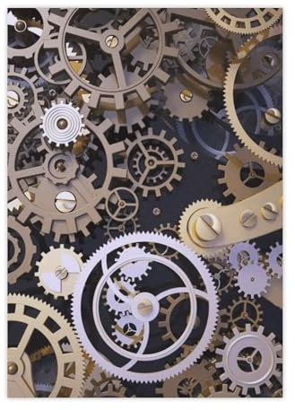 Aufkleber, Steampunk, mechanische Zahnräder, bedruckte Aufkleber, Wasserflaschen-Aufkleber, Handyhüllen-Aufkleber, Skateboard-Aufkleber