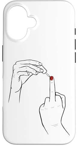 Damen Mittelfinger Mit Nagellack Mittelfinger Handyhülle Hülle für iPhone 16