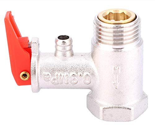 Druckentlastungsventil, Messing-Sicherheitsventil mit Installierter Entlastungsvorrichtung, G1/2 Zoll, 0,9 MPa, für Elektrische Warmwasserbereiter, Warmwasserspeicher,