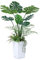 VeriNatural Künstliche Monstera Kunstpflanze 120cm-Große Kunstbaum mit Weißer Tapered Topf, Deko Pflanzen für Badezimmer, Büro, Balkon-Kunstpflanzen wie echt,UV-beständig,für Innen&Außen,VN150