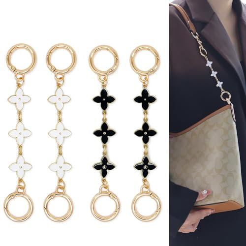 Lxoraziy 4 Stück Taschen Verlängerungsketten Legierungs, 15CM Taschenverlängerung Metall Schulterriemen Kettenriemen DIY Kette Schultergurt Taschenriemen Verlängerung für Handtaschen Umhängetasche