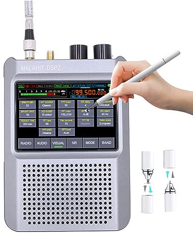 Malachit Empfänger Radio, 3,5 Touch LCD Firmware 2.40 Zweite Generation Malahit DSP2 Malachit Empfängerradio mit 2-in-1 Touch Pen