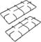SPARES2GO Pan Support Stand Grid Burner Grate for Gas Hob Cooker (Pack of 2, 460mm x 215mm)