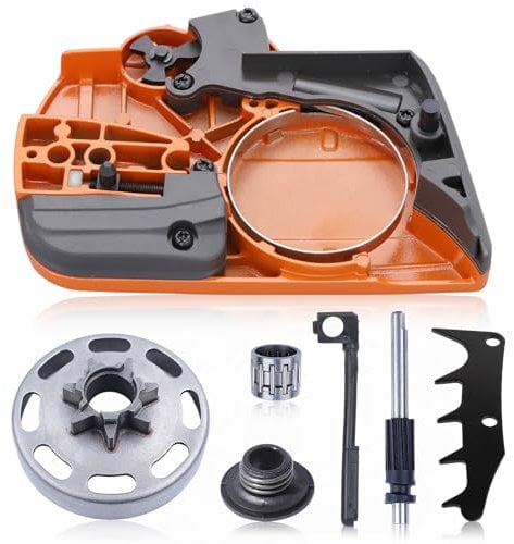 Hyceker 435 440 Chainsaw Chain Brake Clutch Cover Assembly for Husqvarna 435 440 440e Chainsaw Parts, .325-7T Spur Sprocket Clutch Drum and 435 Oiler Oil Pump Kit with Bumper Spike 501388203 536329204