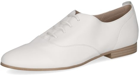 CAPRICE Damen Oxford aus Leder, Weiß (White Nappa), 39