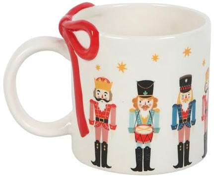Something Different Nussknacker-Keramiktasse (Einheitsgröße) (weiß/rot)