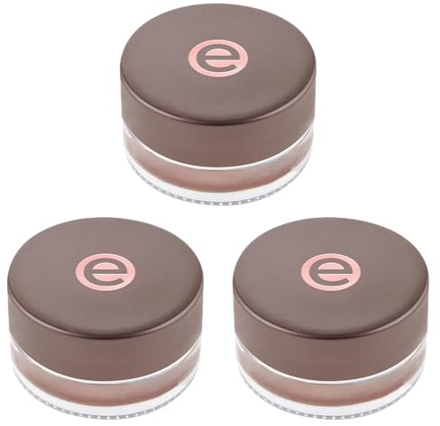 essence cream eyeshadow, Lidschatten, Nr. 04, Braun, langanhaltend, Expressergebnis, Wischfest, metallisch, vegan, Nanopartikel frei, ohne Parfüm, ölfrei, 3er Pack (3x5g)