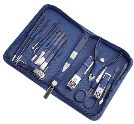 NULYLU Kit de Manicura Profesional Multi-función y Bolsa Tamaño Palma y de Acero Inoxidable Diseño Delicado Adecuado para Travel