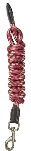 Kincade Leather Rope Headcollar, Burgundy/Brown, Full