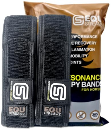 EQU StreamZ Magnetic Horse Bands/Boots (pair)| Non Invasive 'no-heat' Magnetism | Suitable 24x7 use & pre & post exercise | For hocks & fetlocks | Full body coverage | Advanced Magnetic Technology
