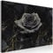 decomonkey Bilder Blumen Rose 120x80 cm 1 Teilig Leinwandbilder Bild auf Leinwand Vlies Wandbild Kunstdruck Wanddeko Wand Wohnzimmer Wanddekoration Deko Abstrakt schwarz