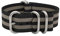 masar 22mm ZULU James Bond Style Schwarz Heavy Duty - Armband - Universal 22 Zulu Olive black