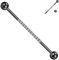 hengkaixuan 14G Industrial Barbell Chirurgenstahl Industrieller Piercingschmuck Schwarz Industrial Barbell 38mm lange Gerüststange Industriestange mit CZ gepflastertem Knorpelohrring Helix Ohrringe
