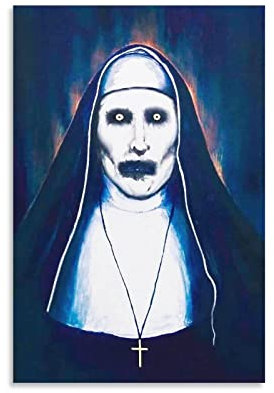 The Nun Filmposter Filmposter für Zimmer, ästhetisches Poster, dekoratives Gemälde, Leinwand, Wandkunst, Wohnzimmer, Poster, Schlafzimmer, Gemälde, 30 x 45 cm