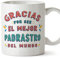 MUGFFINS Tazas para PADRASTRO - En Español - Gracias por ser el mejor - 11 oz / 330 ml - Regalo original y divertido