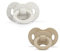 Elodie Details Baby Schnuller 2er Pack, aus Bambus, Neugeborene 0-6 Monaten - Kiefergerechte Form - BPA-freies Silikon - Pure Khaki/Vanilla White
