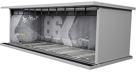 Fonowx Parkplatz-Modellauto im Maßstab 1:64 mit Licht, Druckguss-Auto-Garage-Vitrine, Garage-Vitrine, Graffiti