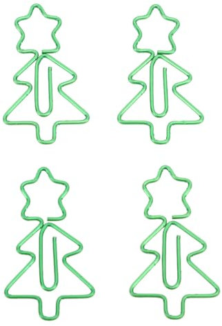 Büroklammern, 100 Stück, Ausgefallene Büroklammern, Farbige Büroklammern, Weihnachtsbaum-Büroklammer für die Klassifizierung von Dateien oder Lesezeichen Im Schulbüro