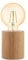 EGLO Tischlampe Turialdo, Tischleuchte Industrial, Vintage, Nachttischlampe aus Holz und Stahl, Wohnzimmerlampe in Natur, Schwarz, FSC zertifiziert, Lampe mit Schalter, E27 Fassung