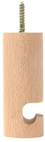 F Fityle Wood Ceiling Hook Plant Hanger, Wooden Wall Mount Hook for Indoor Outdoor