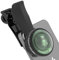 Veedzoens Obiettivo fisheye da 8 mm a 220° per iPhone e smartphone Android, compatibile con SmallRig NEEWER Phone Cage, con filettatura da 17 mm universale per obiettivo del telefono e custodia nera