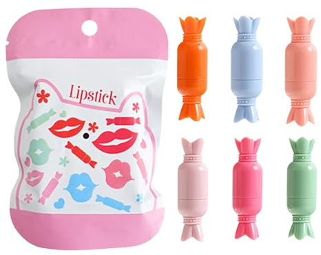 Lippenstift-Set Stylish, vegane Make-up-Pigmente | Kompakte Lippenfarben 6x Velvet mit starker Deckkraft, trendige Lippen-Kosmetik für